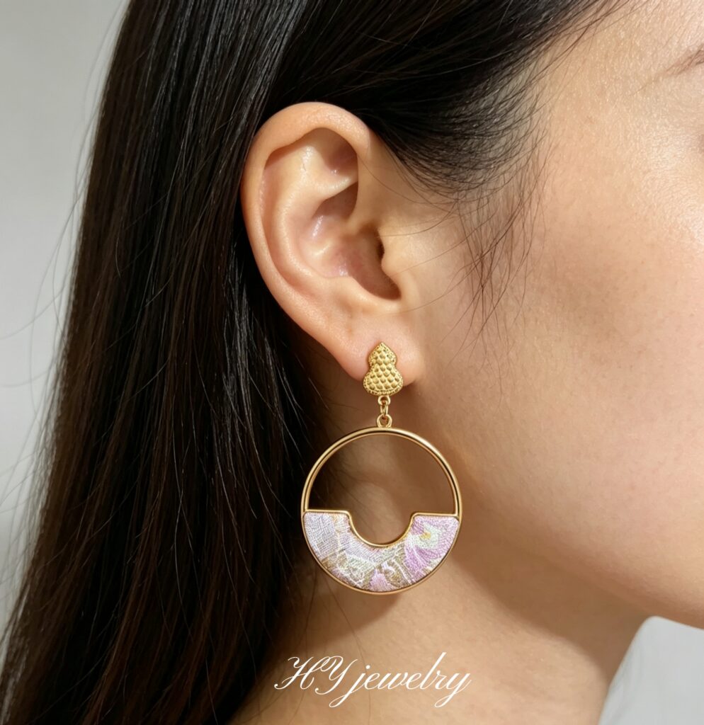 Lavender-Bloom-Silk-Hoop-Earrings lavender