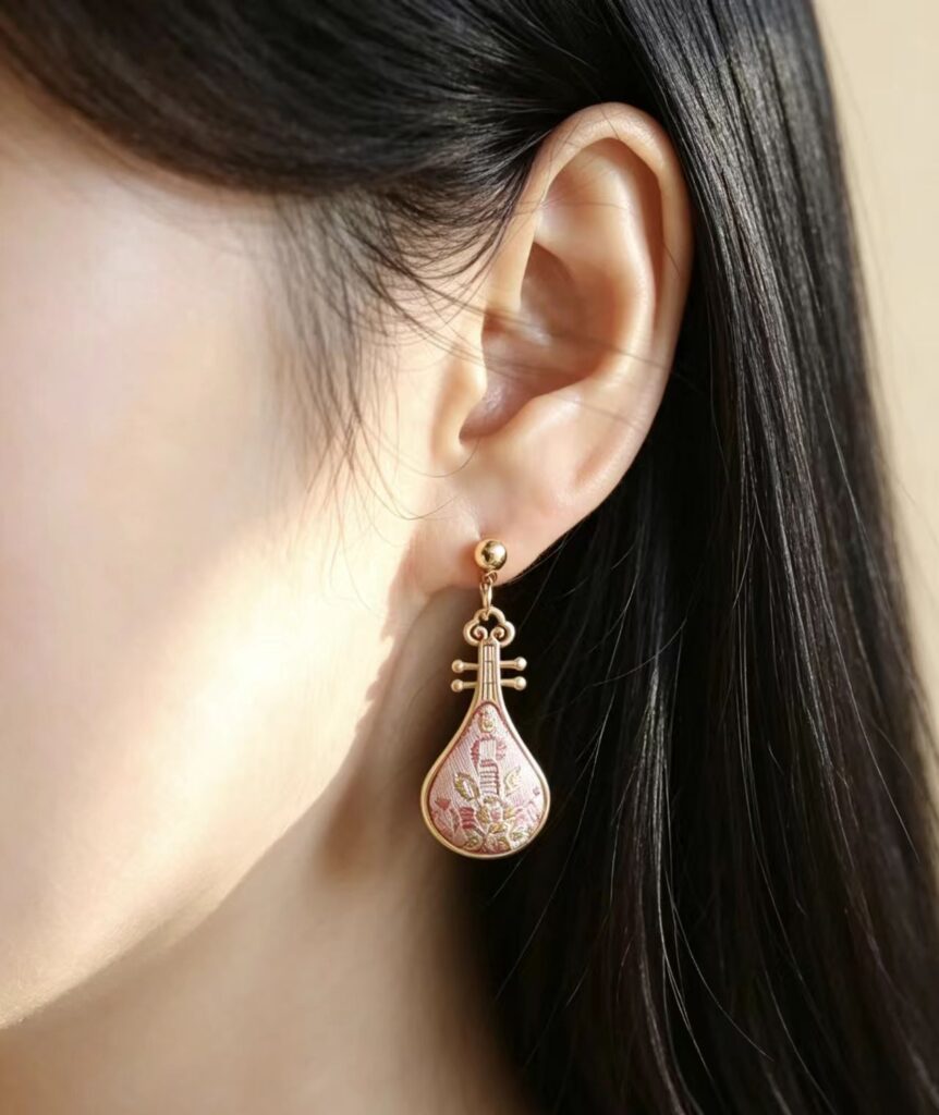 Blush Pipa Silk Stud Earrings pipa earring